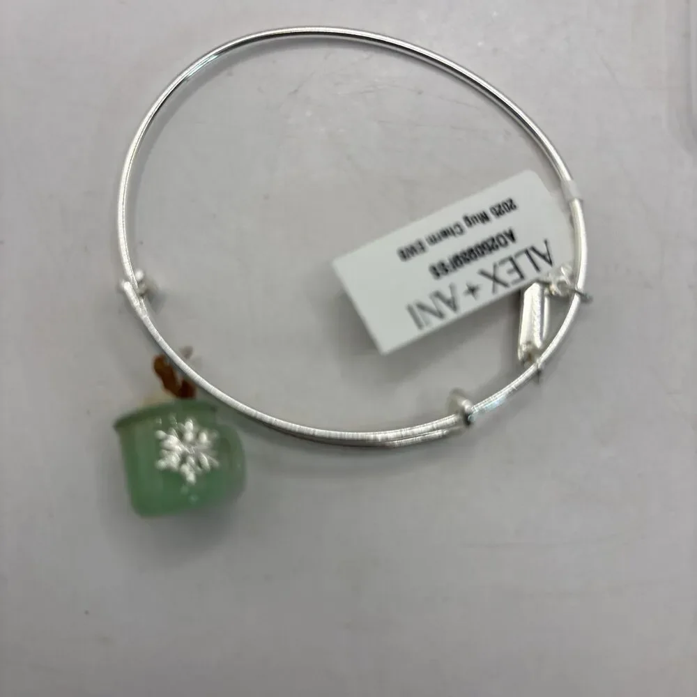 Alex And Ani Silver Toned Hot Mug Of Cocoa Charm Bracelet NWT